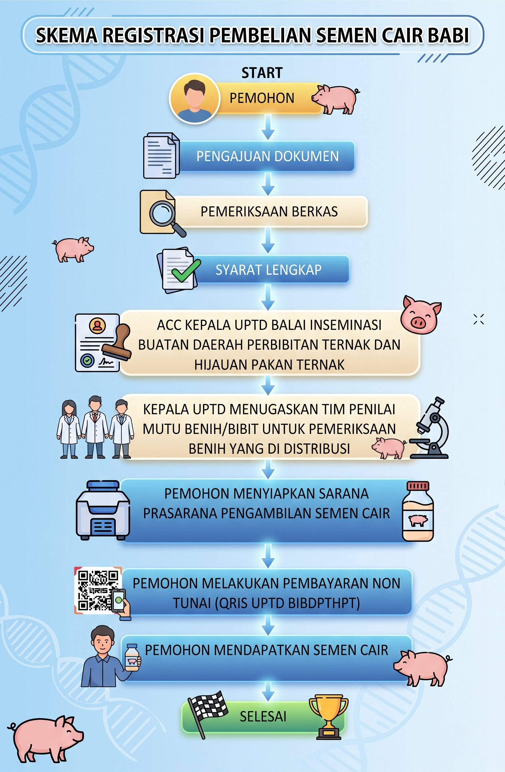 Alur Pembelian Semen Cair Babi